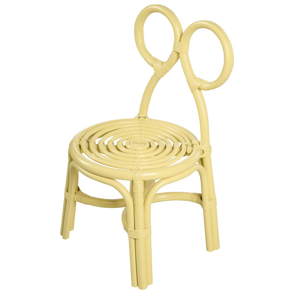 KINDERSESSEL Gelb Mirtia - Gelb, Naturmaterialien (34/59/28cm) - Beliani