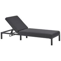 SONNENLIEGE Graphitgrau Lariano - Graphitfarben, Textil (205/33/72cm)