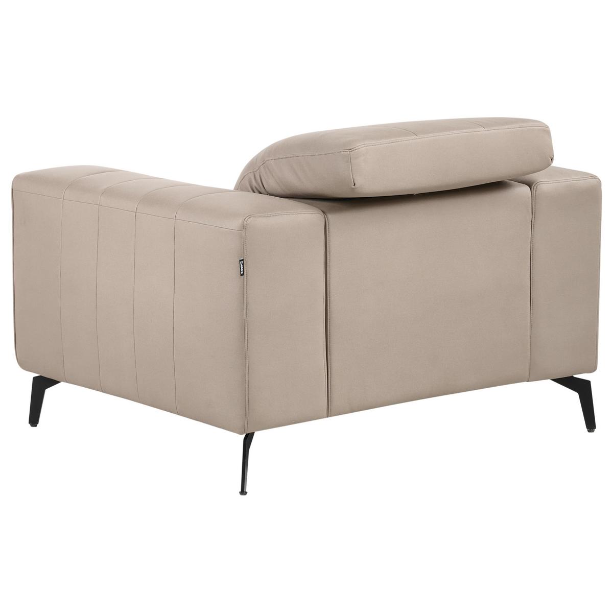 SESSEL Stoff Taupe Ommel - Taupe, Textil (110/80/102cm) - Beliani