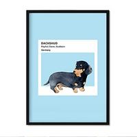 POSTER Hunde Illustrationen – Dackel A3 Rahmenlos - Klar, Papier (29.7/5/42cm) - Nacnic
