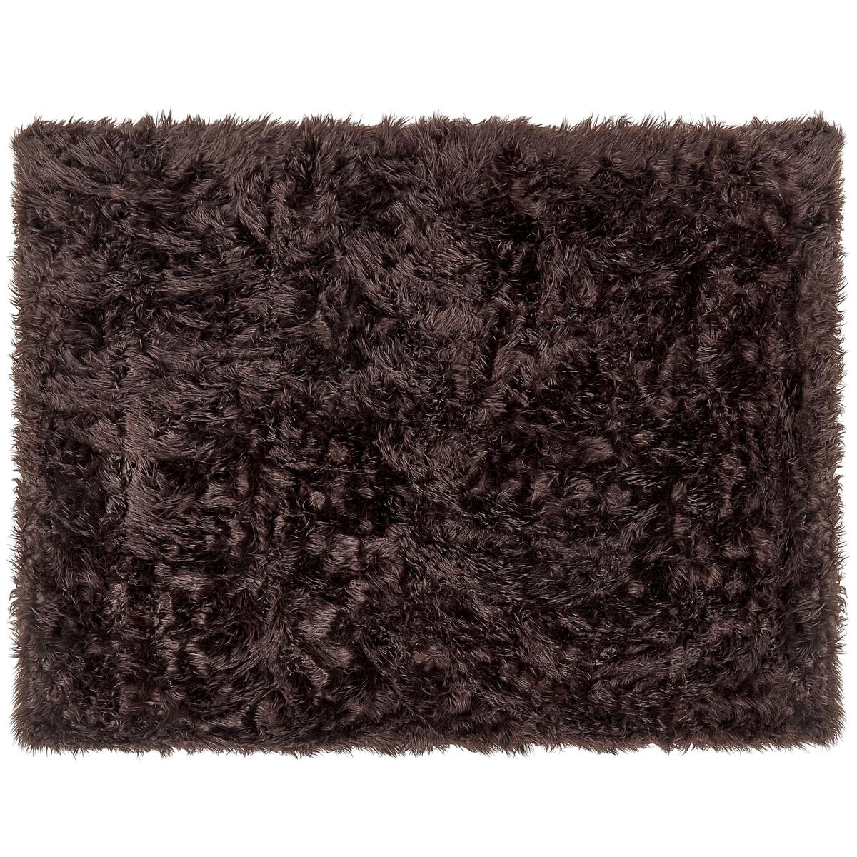 TAGESDECKE Braun 150 x 200 cm Delice - Dunkelbraun, Textil (150/200cm) - Beliani