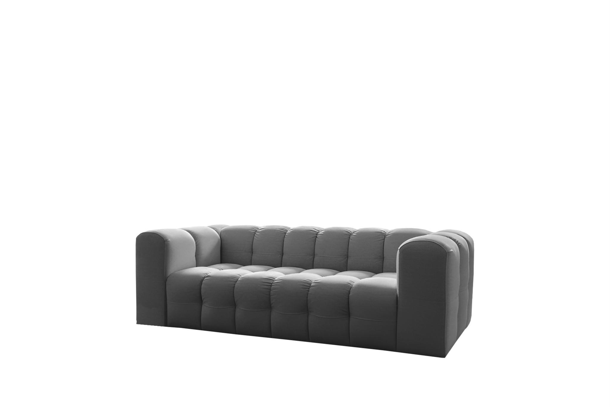 SOFA 3-sitzer Solvie In Tiffani - Grau, Holzwerkstoff/Textil (230/75/106cm) - Fun Möbel