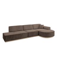 ECKSOFA Ottomane Rechts ARRIO-L2 - 328x171x83 cm Braun - Braun, Holzwerkstoff/Textil (328/171cm) - ALTDECOR
