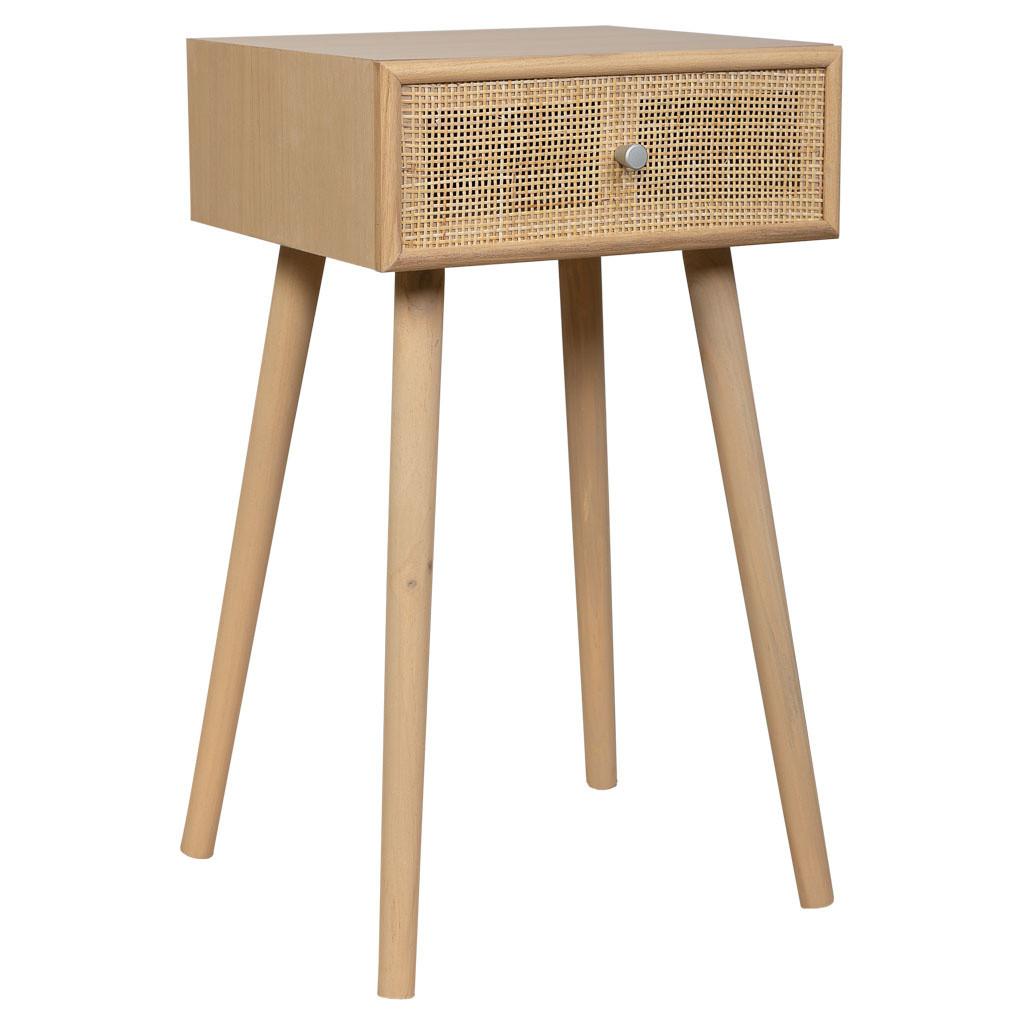 NACHTTISCH aus MDF und Gitter, braun, 40x36x70cm - Braun, Holzwerkstoff (40/70/36cm) - Wanderlust