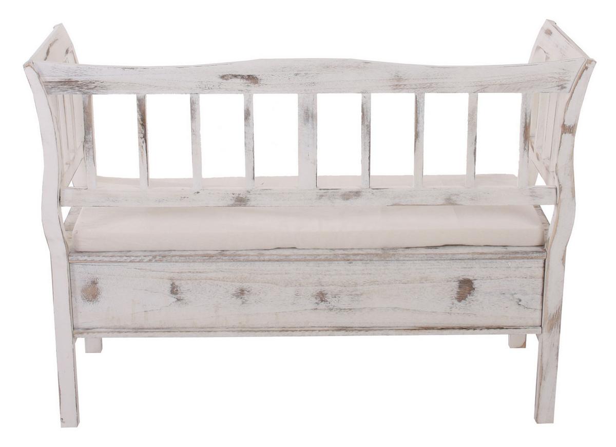 SITZBANK STAUFACH SHABBY-LOOK Cremeweiß - Creme/Weiß, Holz (119/85/40cm) - MCW