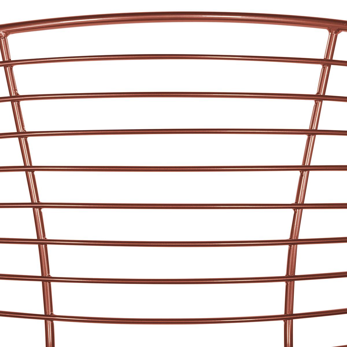 METALLSTUHL 2er-Set Kupfer Hoback - Rotbraun, Textil/Metall (60/79/56cm) - Beliani