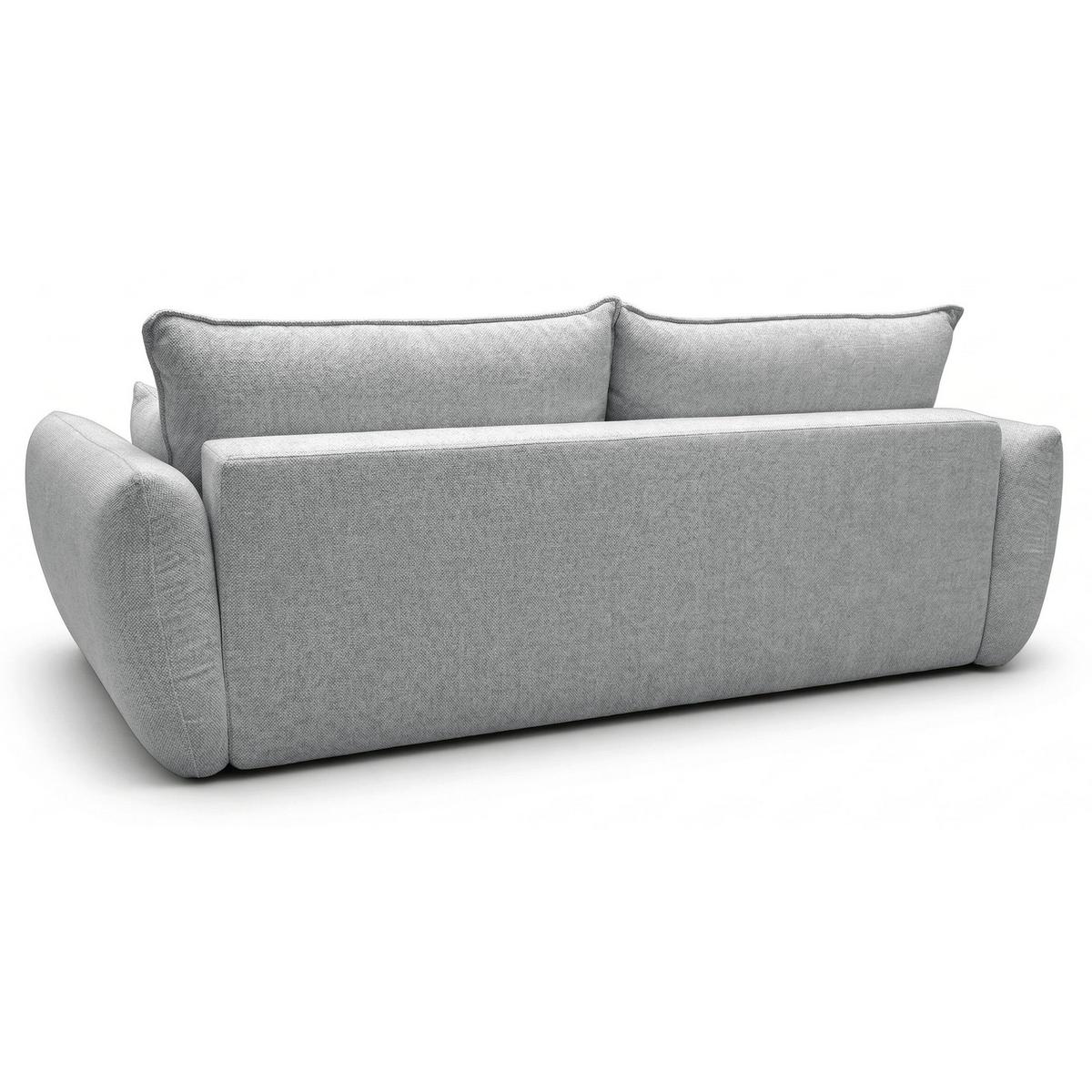 3-SITZER SCHLAFSOFA Zordo Chenille Grau - Schwarz/Grau, Kunststoff/Textil (238/91/102cm) - Selsey