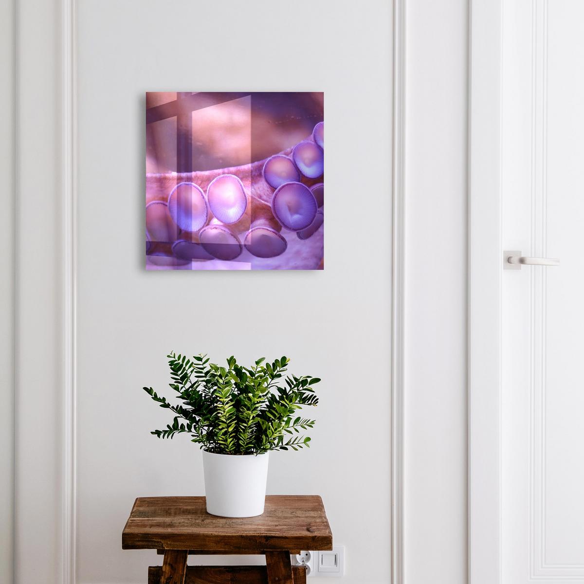 SCHLÜSSELBOX Schwarz 30x30 cm- Türöffnung nach rechts - Unterwasserharmonie - Lila, Metall (30/30/5cm) - TULUP