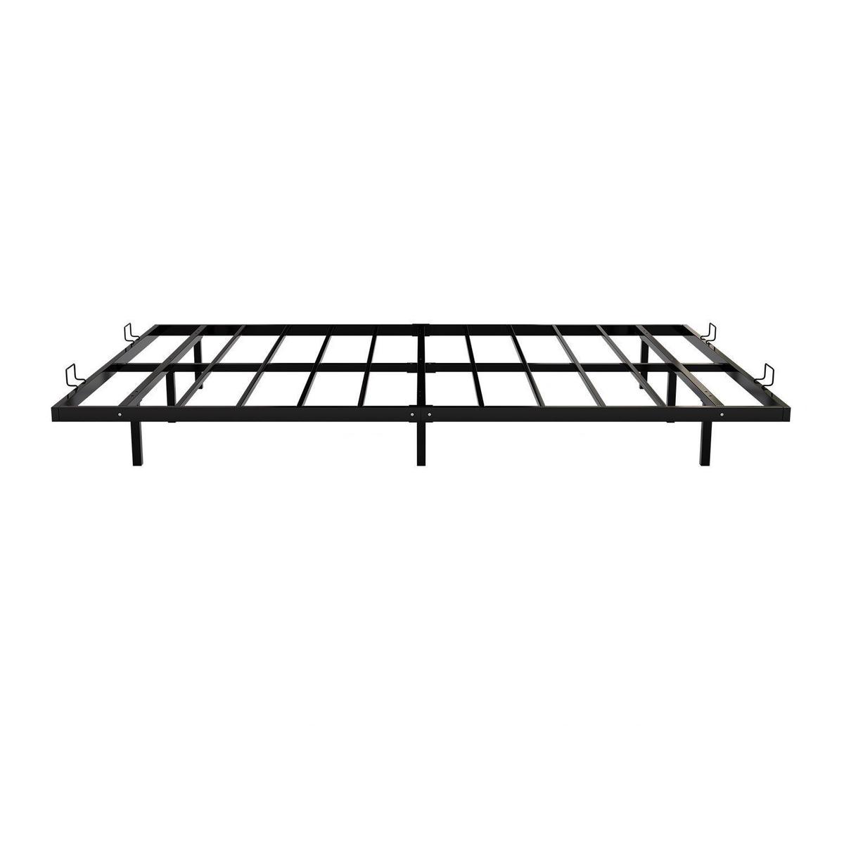 METALLBETT Palamos 140x200 cm mit LED und Matratze - Schwarz, Metall (140/200cm) - Juskys