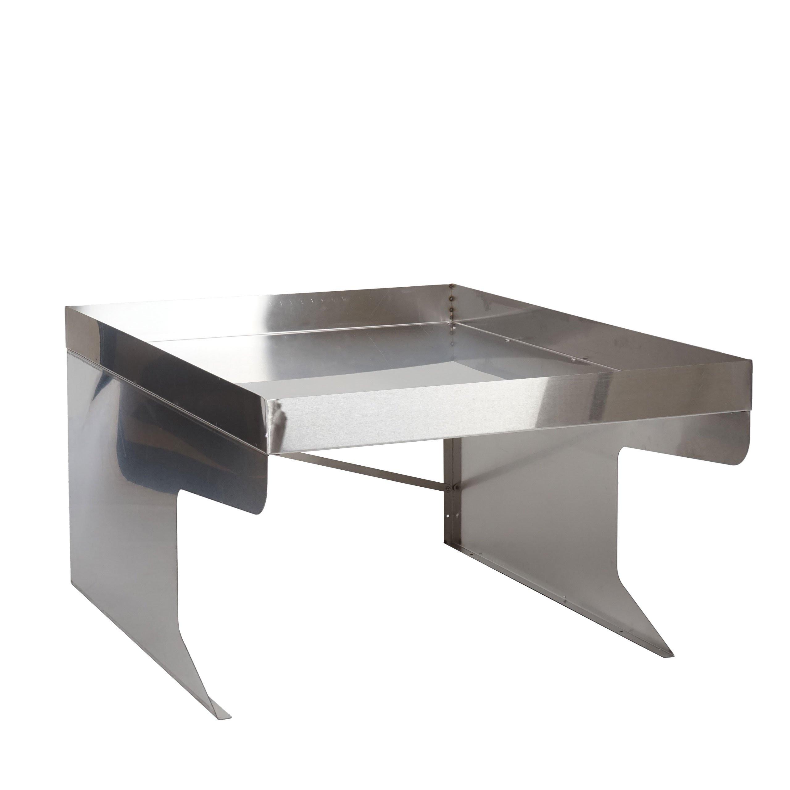 XL-MÄHROBOTERGARAGE PFLANZKASTEN Silber - Silberfarben, Metall (70/47/100cm) - MCW