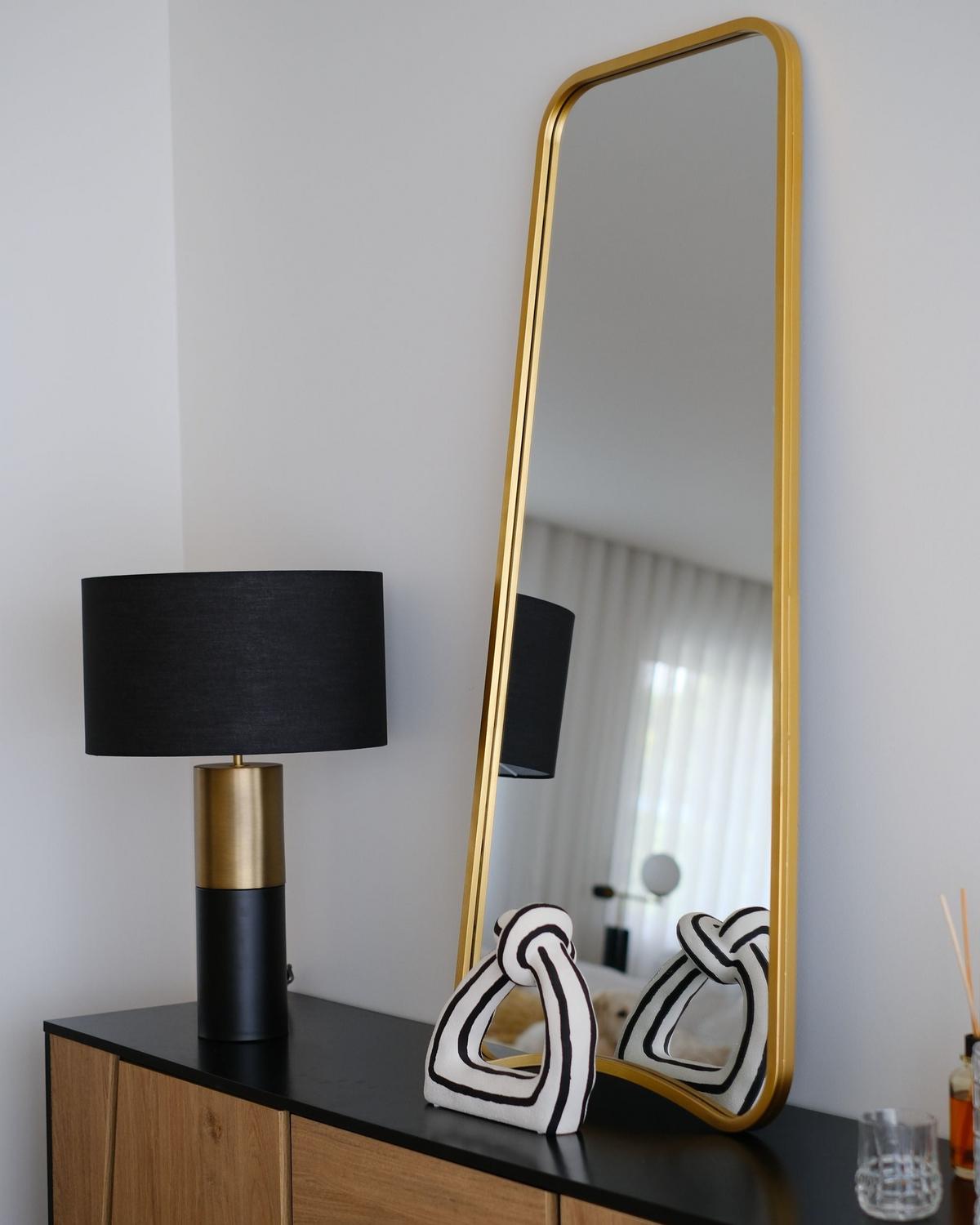 WANDSPIEGEL Metall gold 58/122 cm Levet - Goldfarben, Metall (58/122/3cm) - Beliani