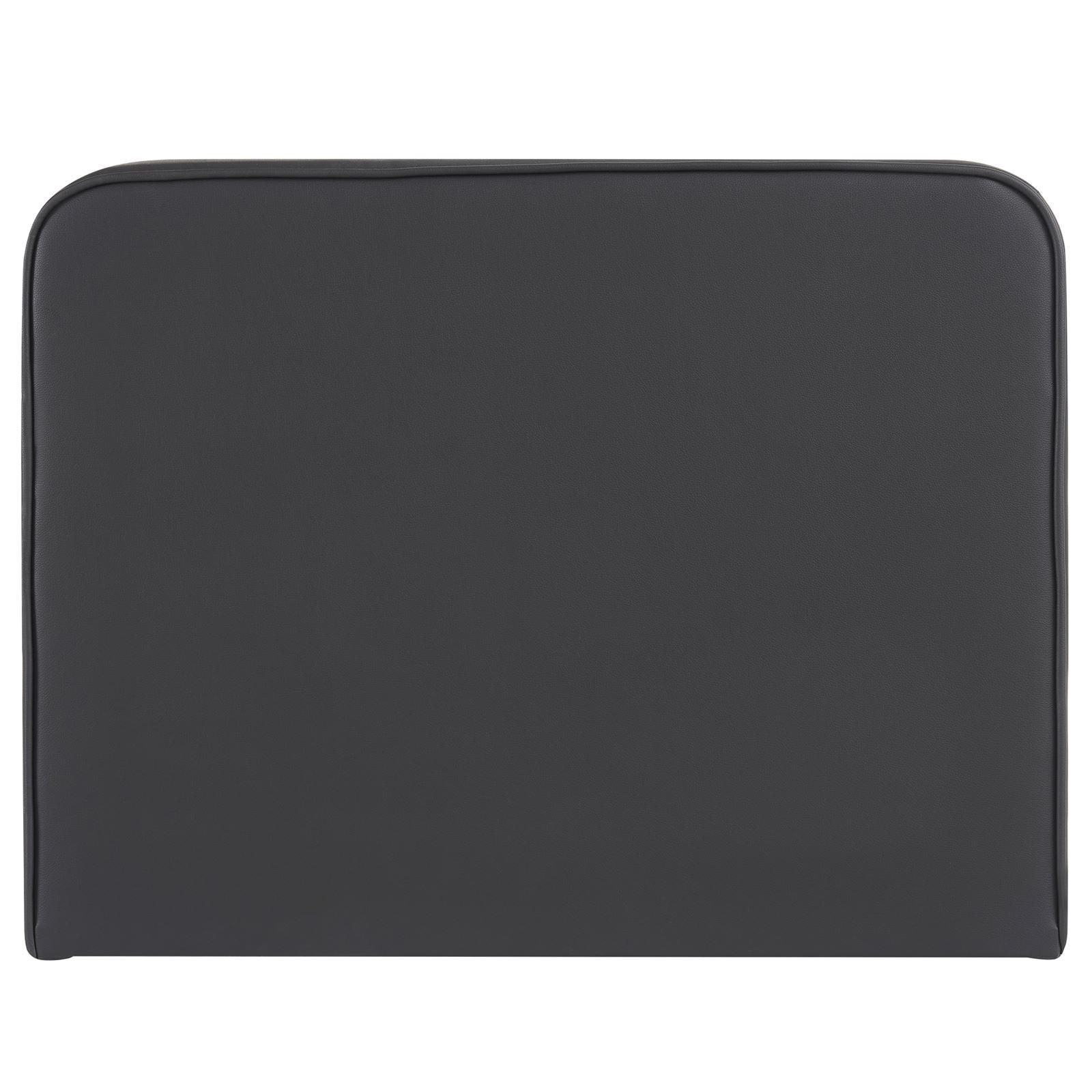 KOPFTEIL ARIELA 90x190 cm schwarz - Schwarz, Textil (90/68/6cm) - IDIMEX