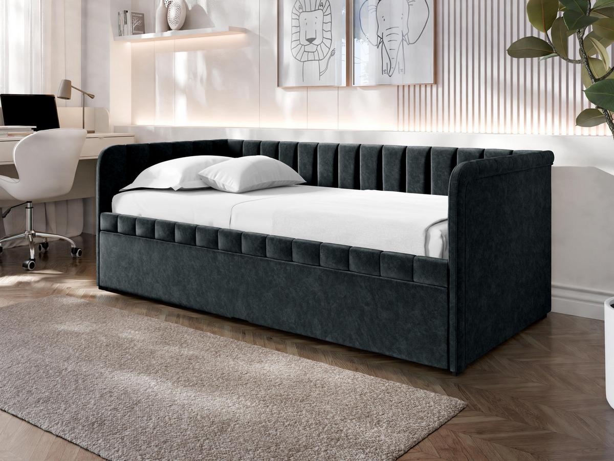 JUGENDBETT Nube - Schwarz, Holz/Kunststoff (90/200cm) - MIRJAN24
