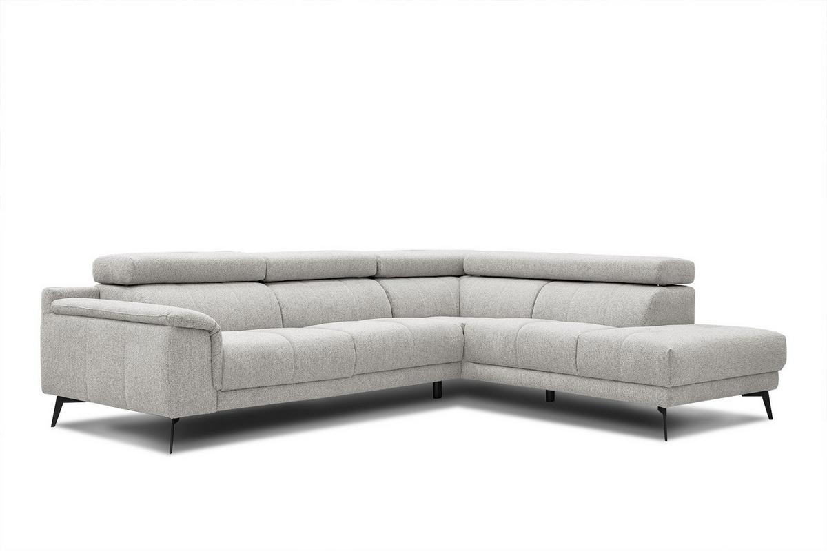 ECKSOFA FIERO 5-Sitzer, creme - Creme/Schwarz, Holzwerkstoff/Textil (290/228cm) - Wozimo