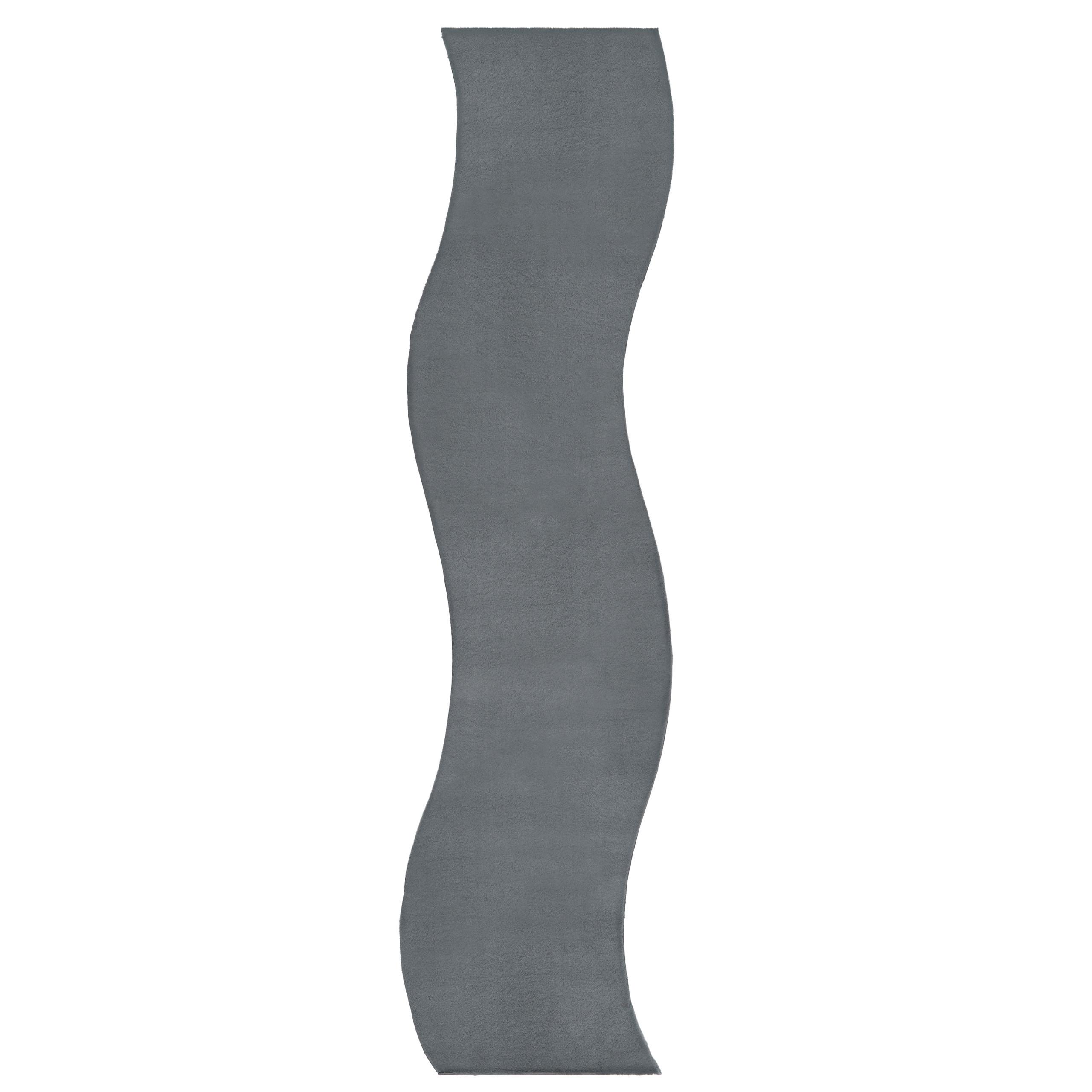 TEPPICH Dunkelgrau 80/300 cm Tangra - Dunkelgrau/Grau, Kunststoff (80/300cm) - Beliani