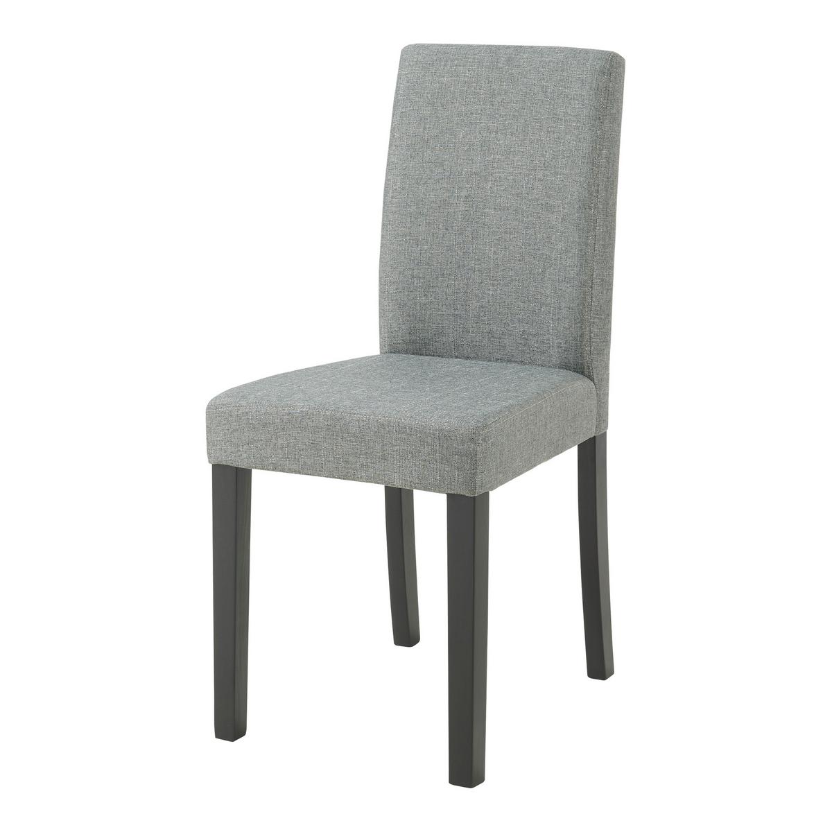 ESSZIMMERSTUHL-SET HAMBURG 6 TLG. - Hellgrau/Schwarz, Holz/Textil (43/89/54cm) - [en.casa]