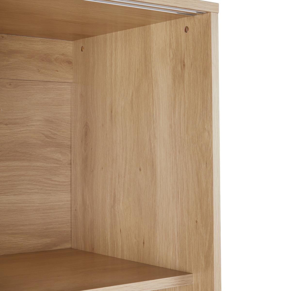 VITRINE mit Glastüren 80 cm Hellbraun Rumson - Braun, Holzwerkstoff (80/183/40cm) - Beliani
