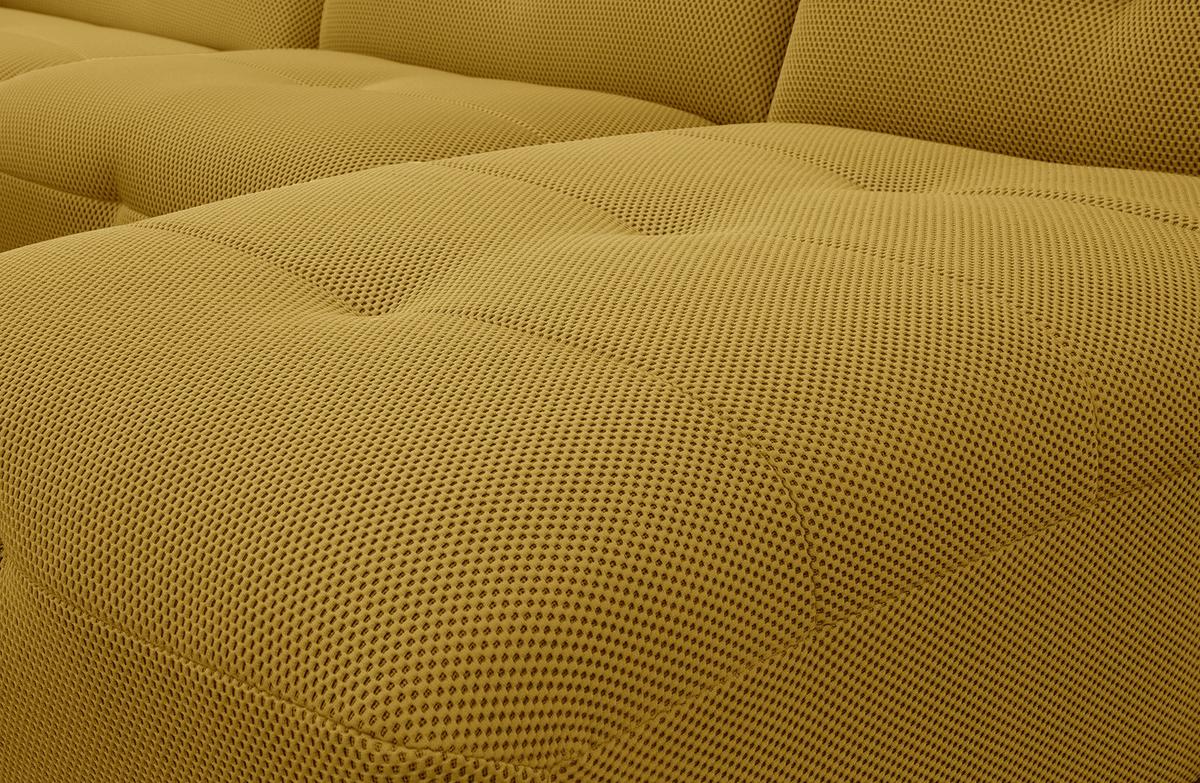 ECKSOFA TRENTO 4-Sitzer, gelb - Gelb/Schwarz, Holzwerkstoff/Kunststoff (262/165cm) - Wozimo