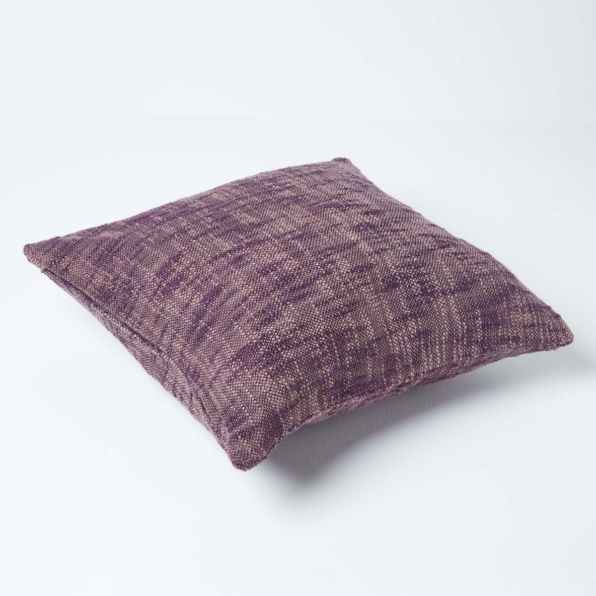 KISSENHÜLLE Nirvana Slub 60/60 cm, 100% Baumwolle - Lila, Textil (60/60cm) - Homescapes