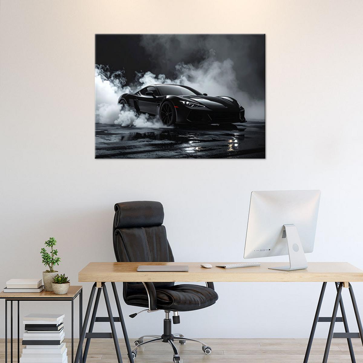 LEINWANDBILD Kraftfahrzeuge 60x40cm - Schwarz, Textil (60/40cm) - Feeby