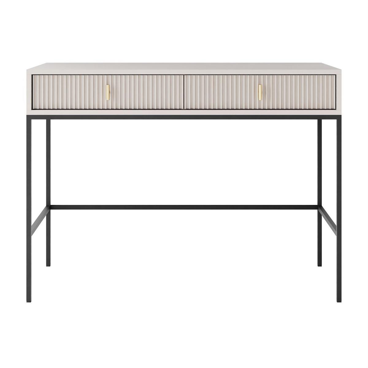 KONSOLE MIDNIGHT mit Schubladen auf Gestell kaschmir - Kaschmir/Schwarz, Holzwerkstoff (50/104/77cm) - Lookway