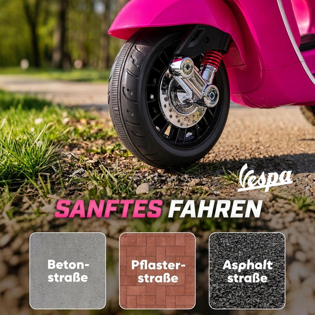 KINDER-ELEKTRO-MOTORRAD Kunststoff Metall Rosa - Rosa, Kunststoff (107/47/73cm) - AIYAPLAY