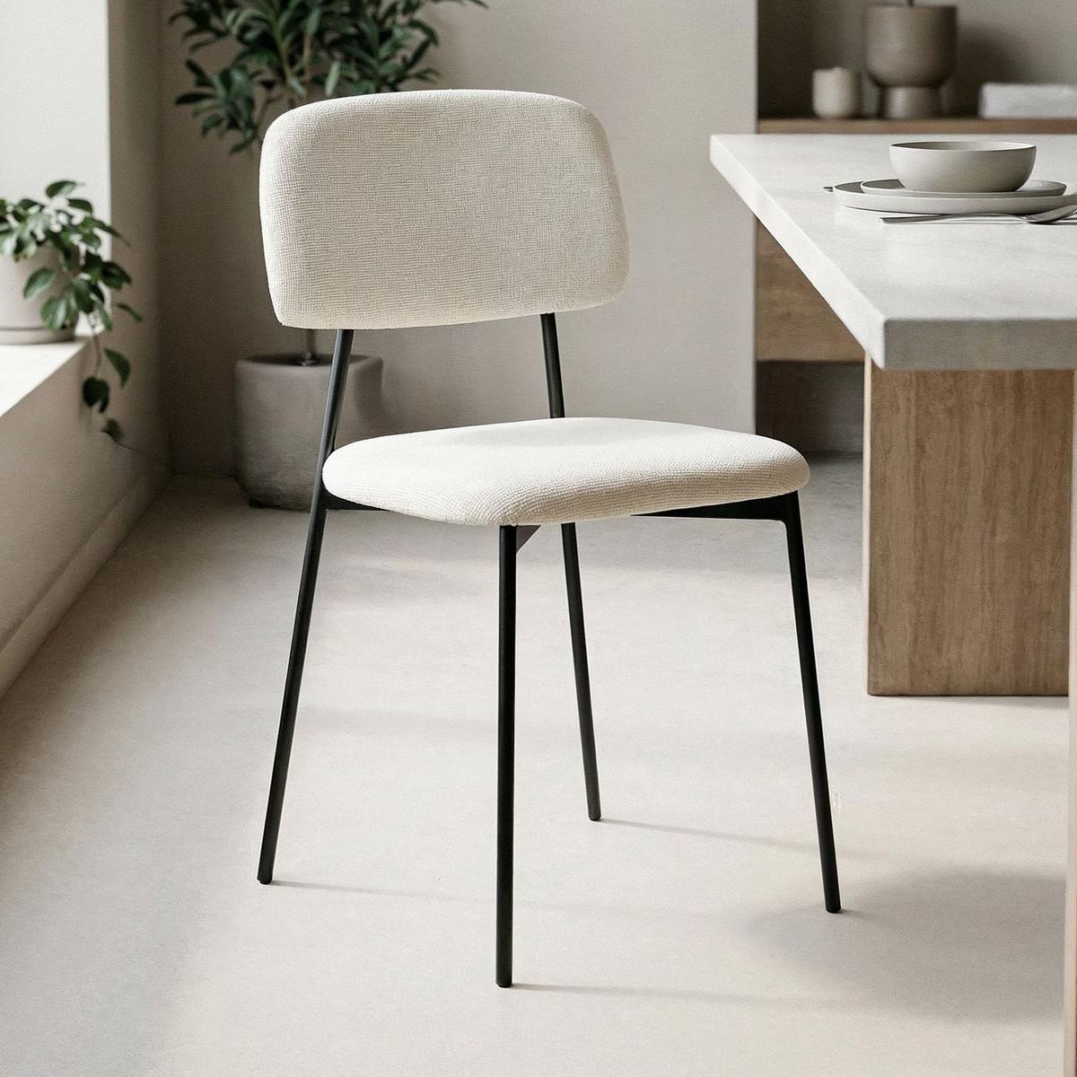 ESSZIMMERSTÜHLE TOLEDO 4er-Set weiß - Weiß, Textil (44/78/49cm) - IDIMEX