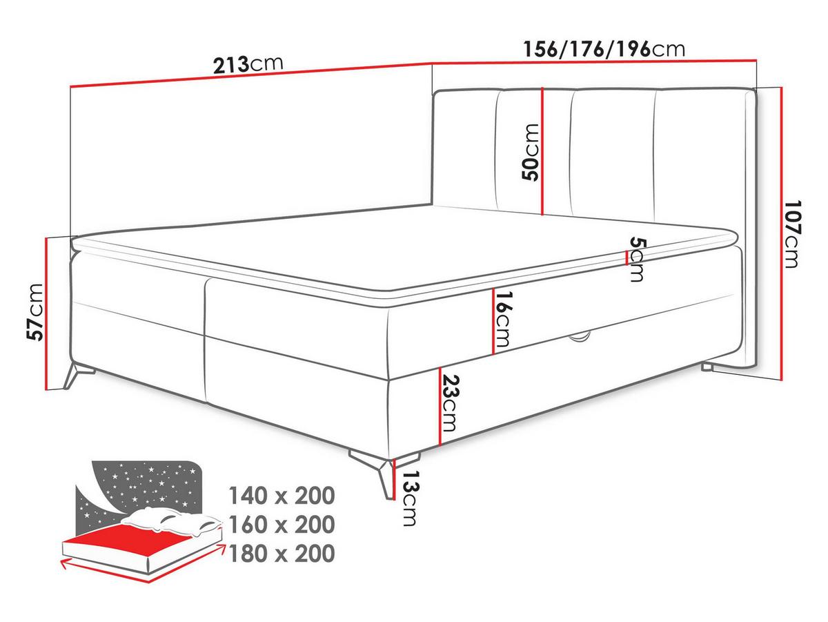 BOXBETT Eco Bis - H3 - Hellgrau/Schwarz, Holz/Holzwerkstoff (160/200cm) - MIRJAN24