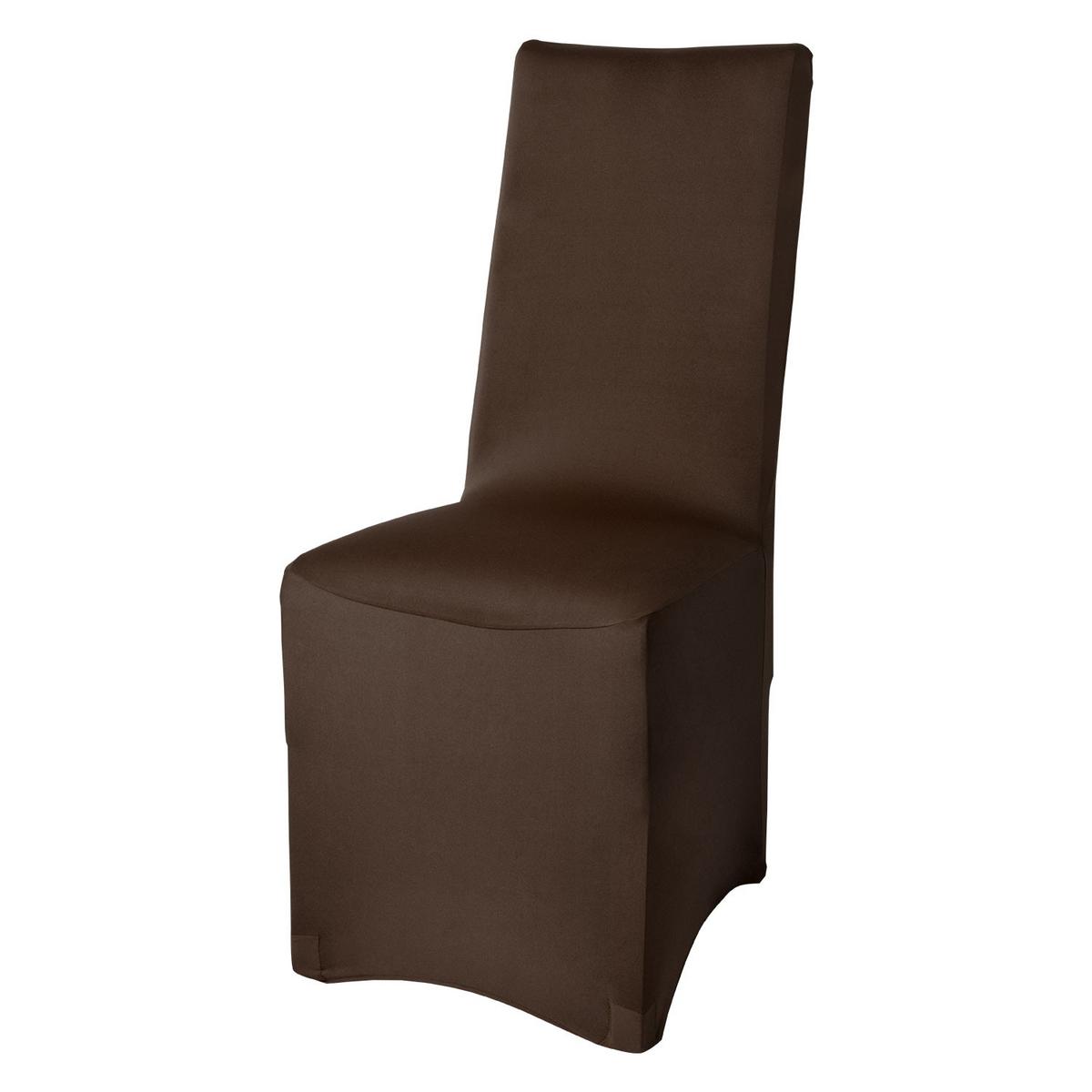 STUHLHUSSE Leona Stretch Bankett 95x45cm Braun (4tlg) - Braun, Textil (45/45cm) - Beautissu 