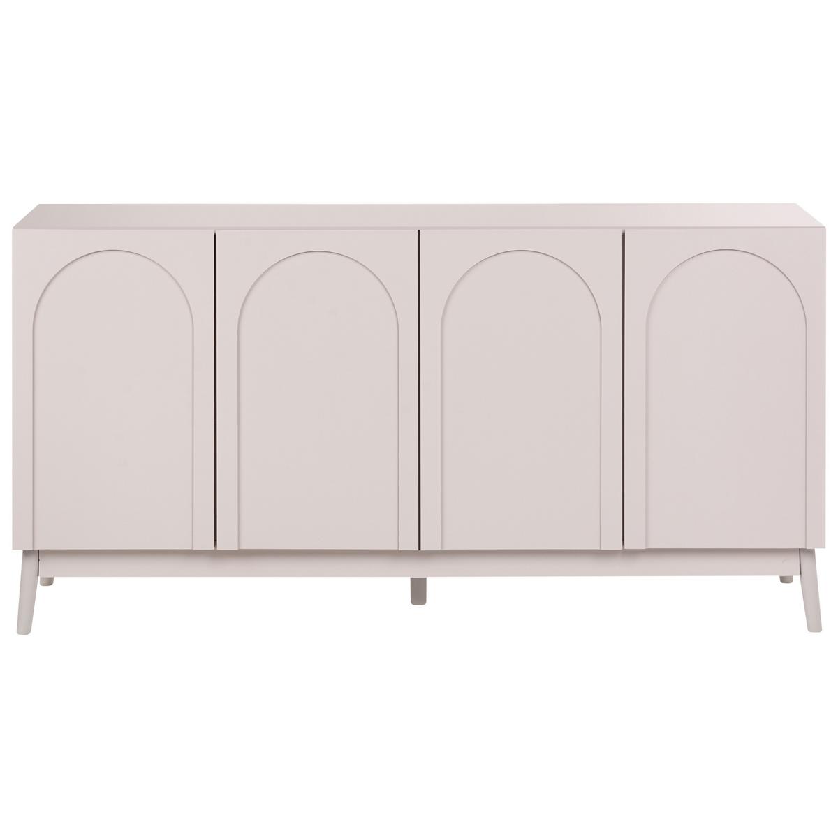 SIDEBOARD mit 4 Türen Hellbeige Boulia - Beige, Holz/Holzwerkstoff (160/82/40cm) - Beliani
