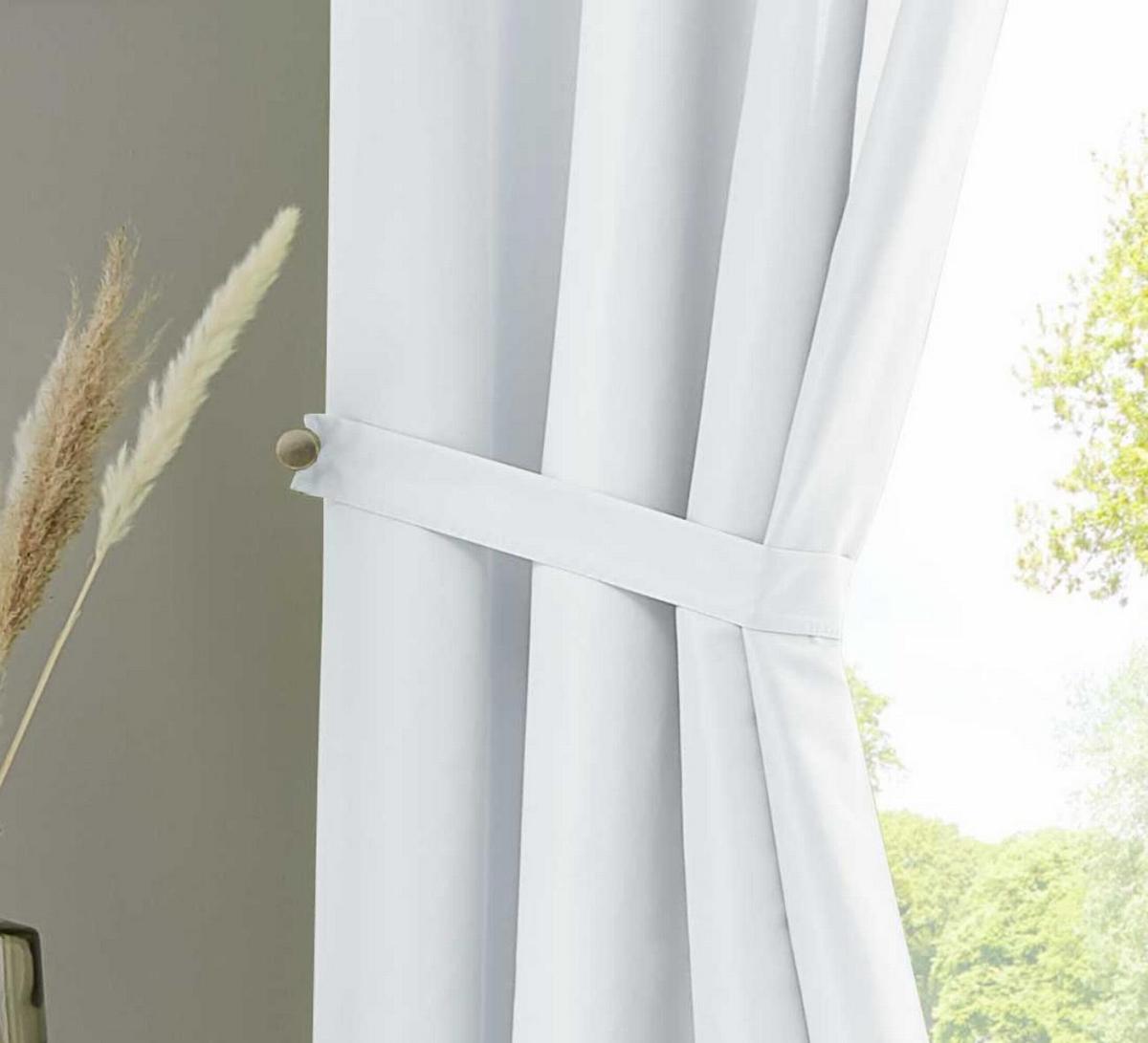 VORHANG POTSDAM HxB 175x140 cm Weiß - Weiß, Textil (140/175cm) - Gardinenbox