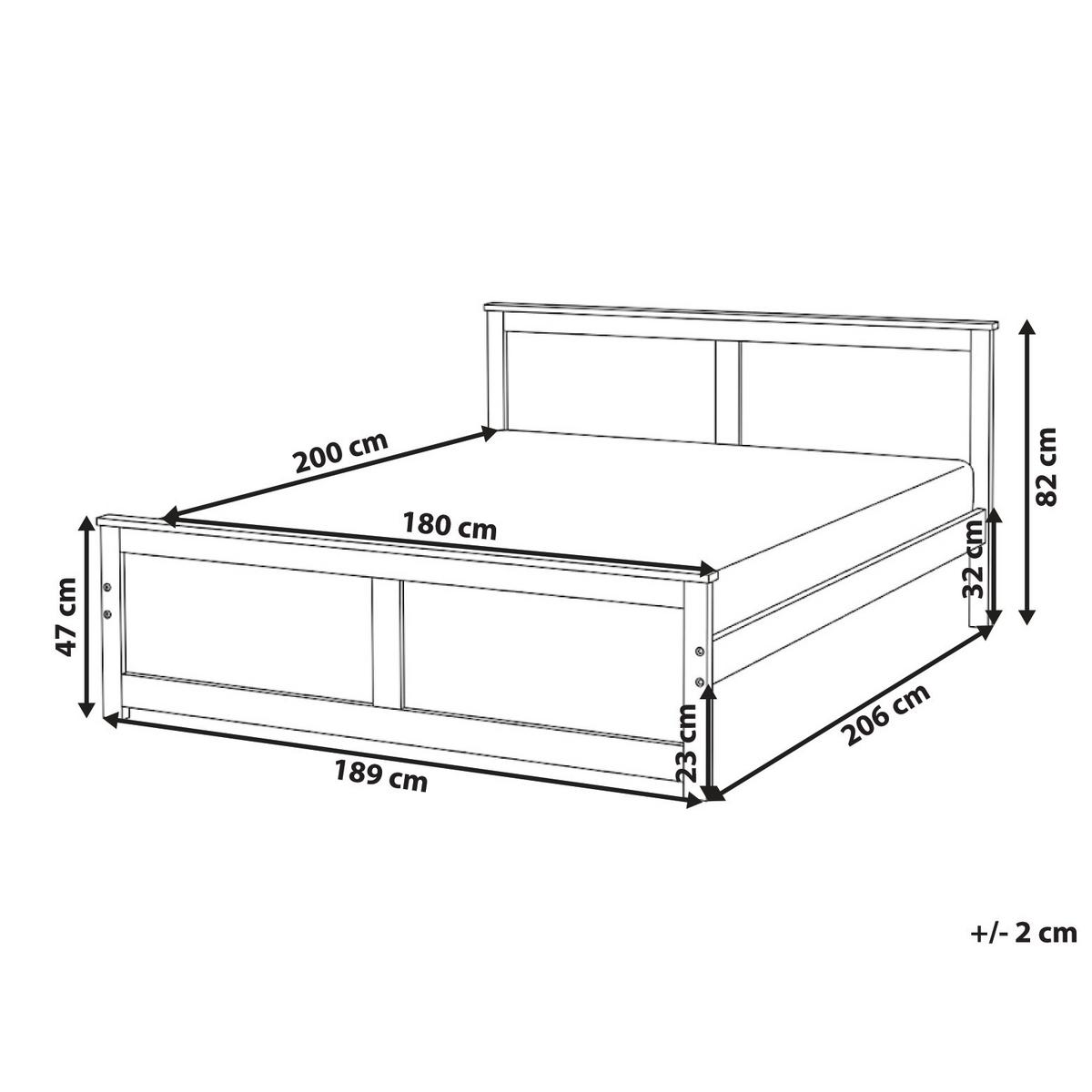 BETT mit Lattenrost 180/200 cm Kiefernholz Hellbraun Dauphin - Hellbraun, Holz (180/200cm) - Beliani