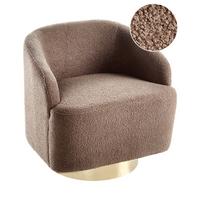 SESSEL Braun Lavik - Goldfarben/Braun, Textil (73/71/70cm) - Beliani