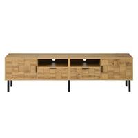 TV-LOWBOARD eiche-optik 160 cm mit 2 schubladen & 2 türen - Naturfarben, Holzwerkstoff (160/42.5/35cm) - Urban Meuble