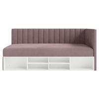 JUGENDBETT Ventrio Violett Easy-Clean-Samtbezug 90x200 cm - Lila, Holz/Textil (90/200cm) - Selsey