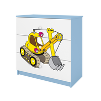 KOMMODE Babydreams Excavator 81/81/41 - Blau, Holzwerkstoff (81/81/41cm) - RAUMHIRSCH FURNITURE