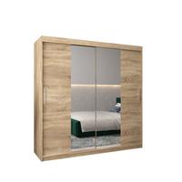 SCHIEBETÜRENSCHRANK mit Spiegel TOKYO 1 200/200/62 2-türig - Silberfarben/Sonoma Eiche, Holz/Kunststoff (200/200/62cm) - MÖBEL KRYSPOL