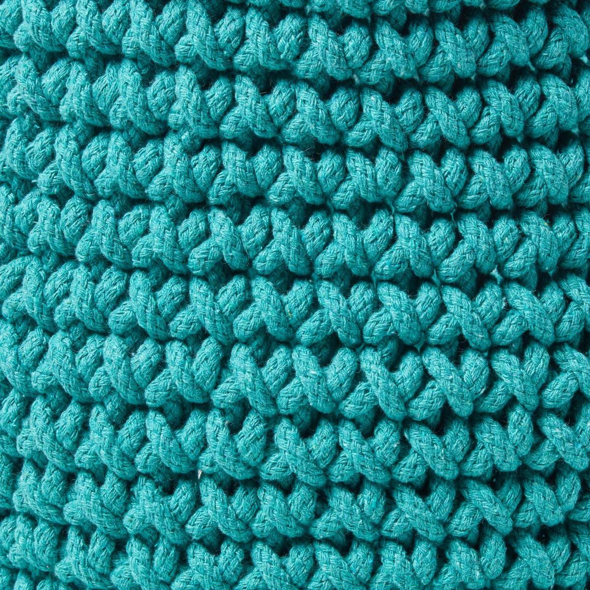 AUFBEWAHRUNGSKORB Baumwolle 42/37 cm - Petrol, Textil (42/42/37cm) - Homescapes