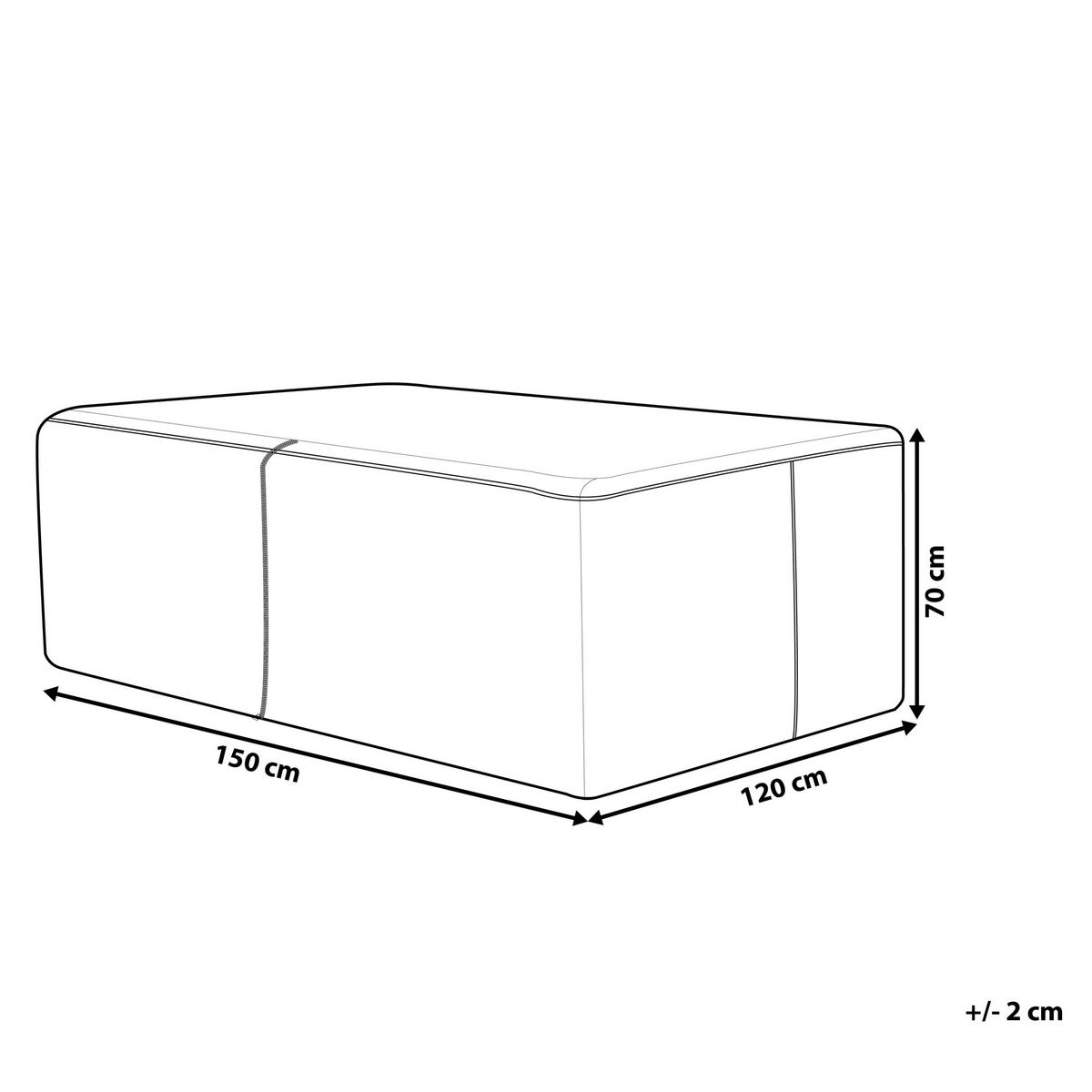 REGENSCHUTZ für Gartenmöbel 150/120/70 cm Chuva - Grau, Kunststoff (150/70/120cm) - Beliani