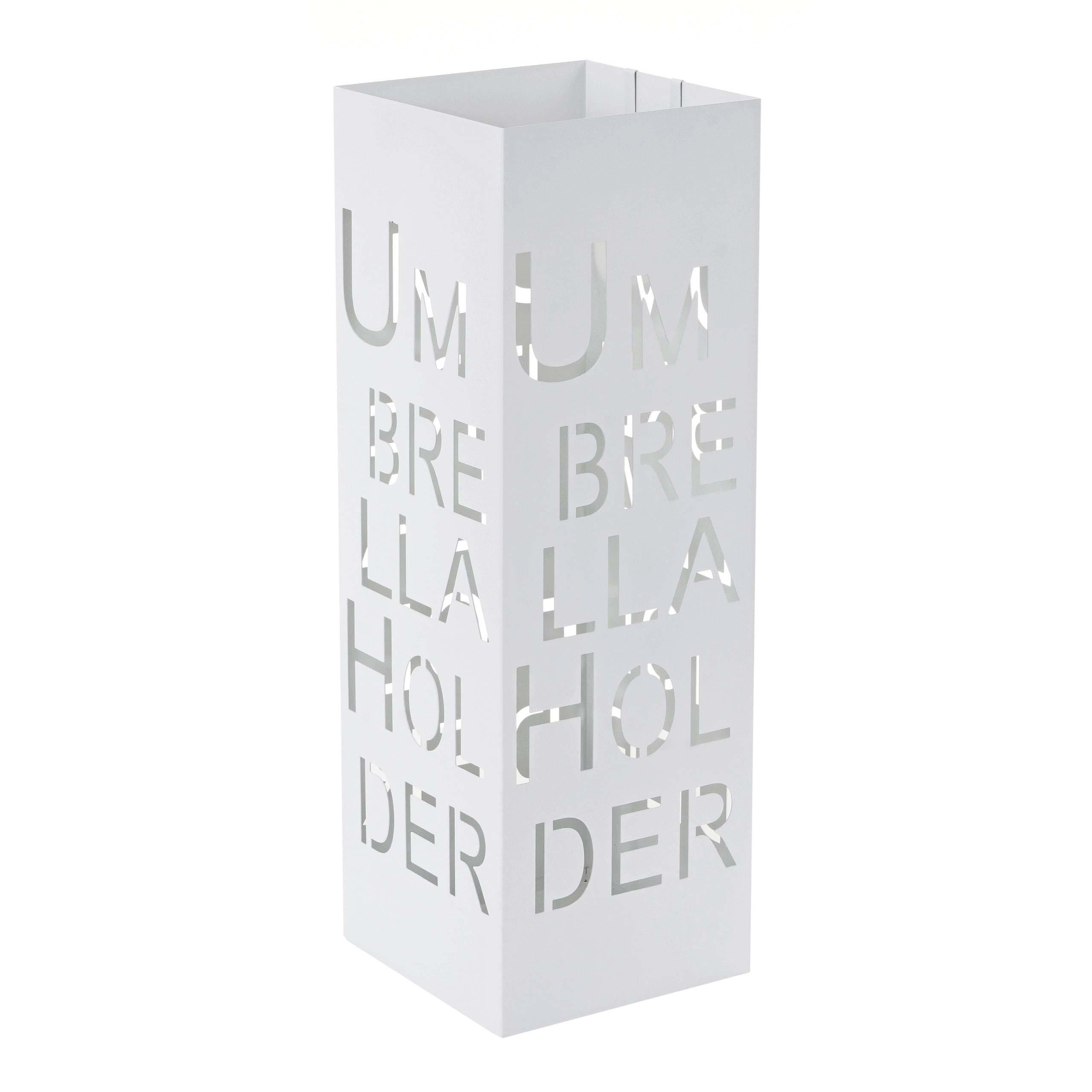 SCHIRMSTÄNDER SCHRIFT Weiß - Weiß, Metall (18/55/18cm) - MCW