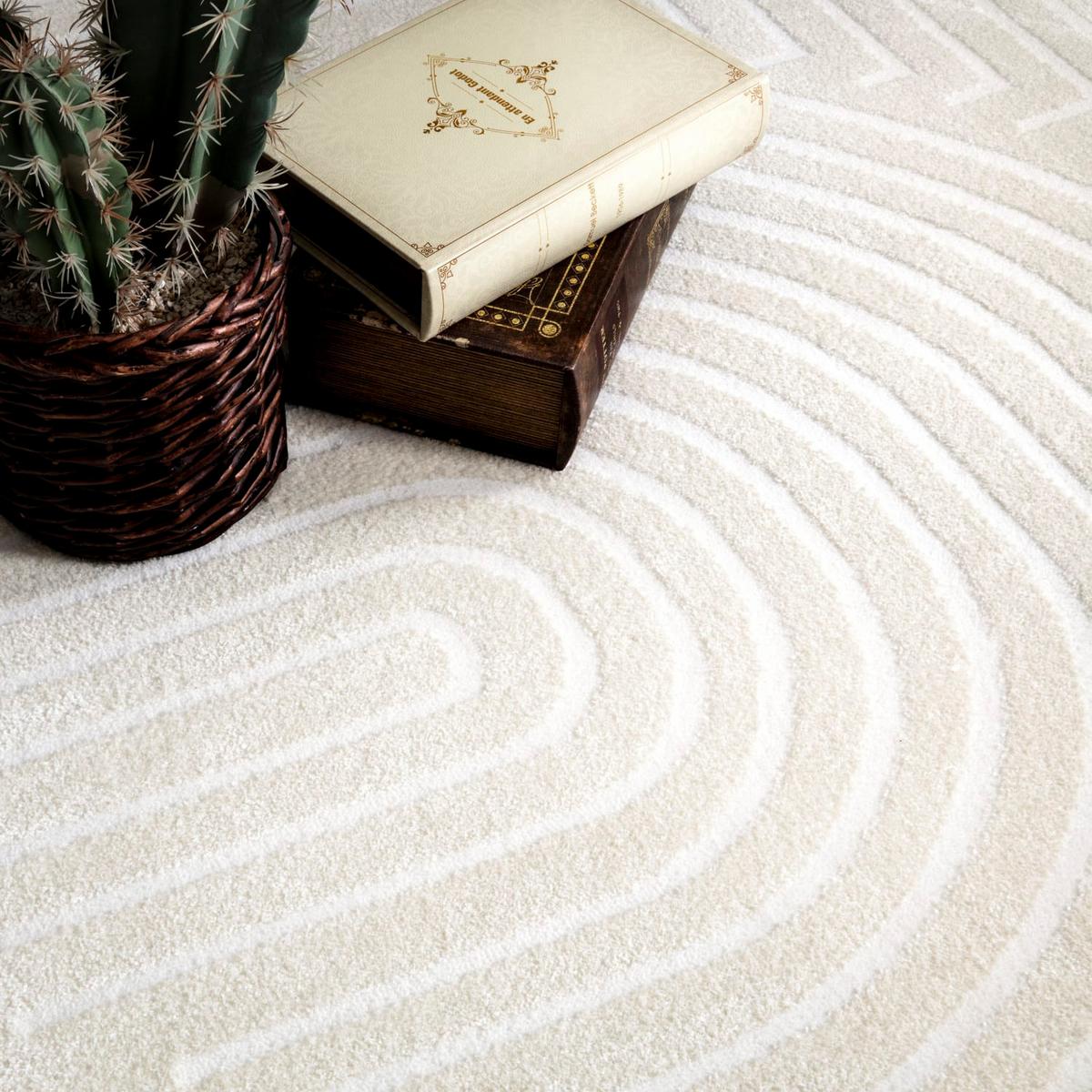 KURZFLORTEPPICH, einfarbig, aus Polyester, Florhöhe 9 mm, Creme, 200 x 290 cm - Creme, Textil (290/200cm) - KADIMA DESIGN