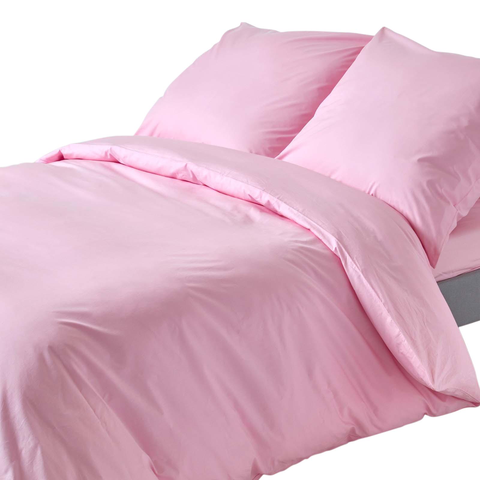 BETTWÄSCHE Perkal Fadendichte 200 - Rosa, Textil (240/220cm) - Homescapes