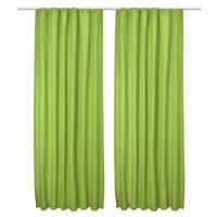 VORHANG Amelie TK mit Kräuselband 140x245cm Grün (2tlg) - Grün, Textil (140/245/1cm) - Beautissu 