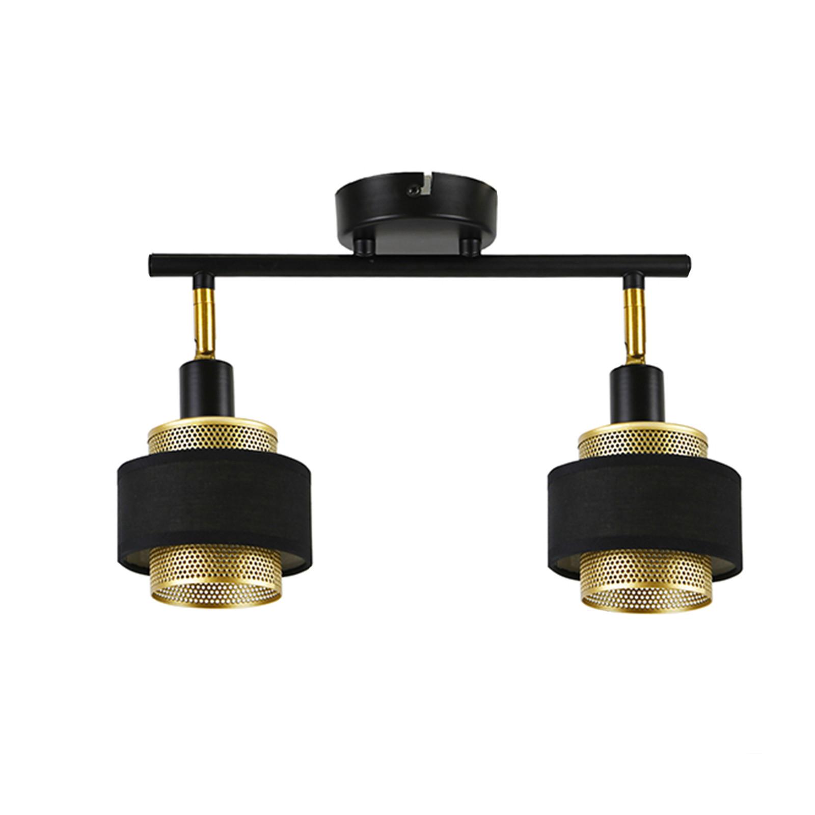 DECKENSTRAHLER Lisbeth 2-flammig 30/10/13 cm - Schwarz, Metall (30/10/13cm) - Nettlife