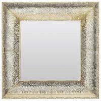 WANDSPIEGEL gold quadratisch 60/60 cm Plerin - Goldfarben, Metall (60/60/4cm) - Beliani