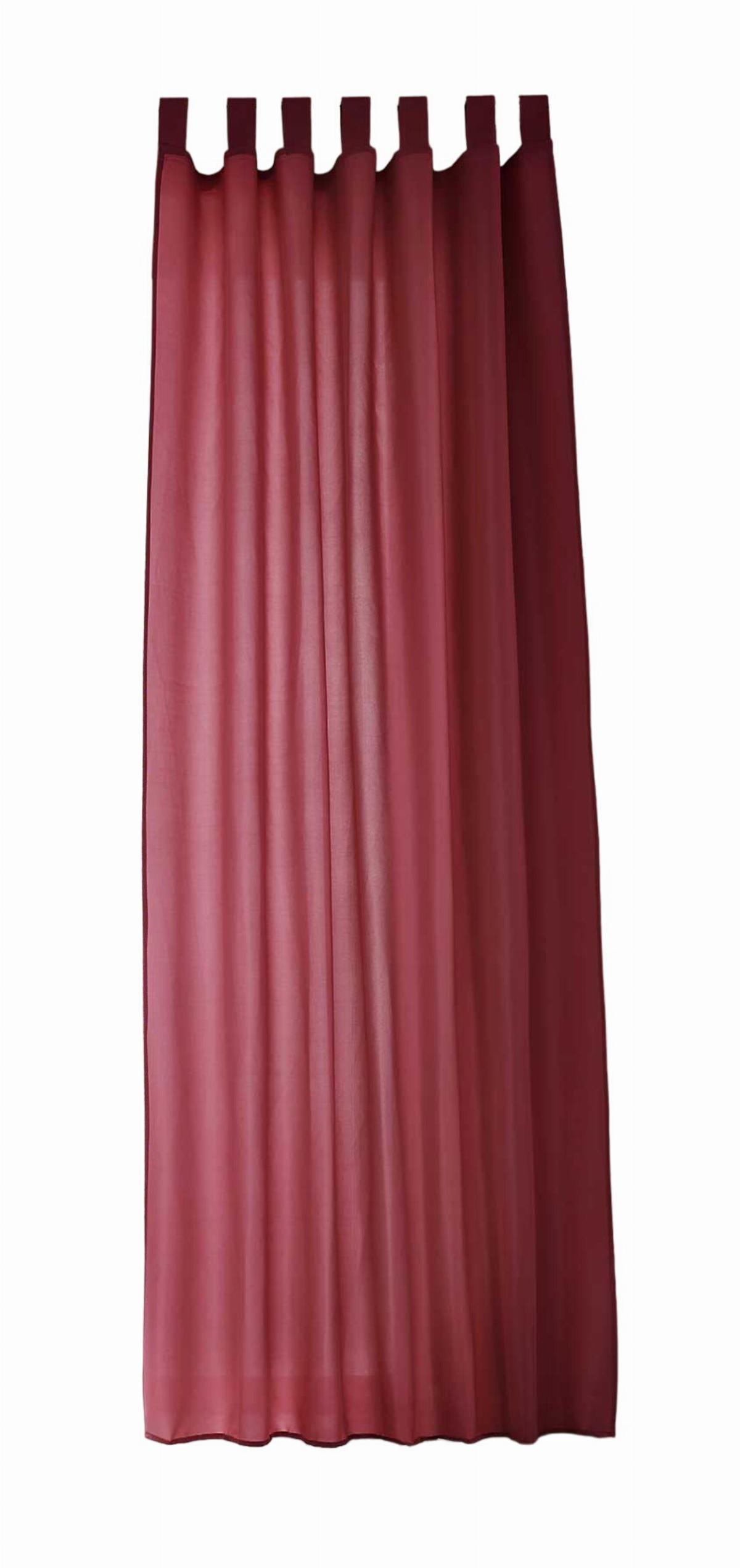 VORHANG POTSDAM HxB 225x140 cm Bordeaux - Bordeaux, Textil (140/225cm) - Gardinenbox