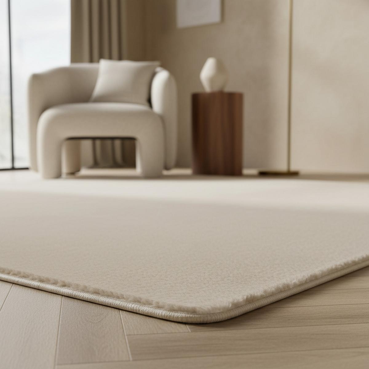 KURZFLORTEPPICH Waschbar ISAR, einfarbig, Creme, 200 x 280 cm - Beige, Textil (280/200cm) - KADIMA DESIGN