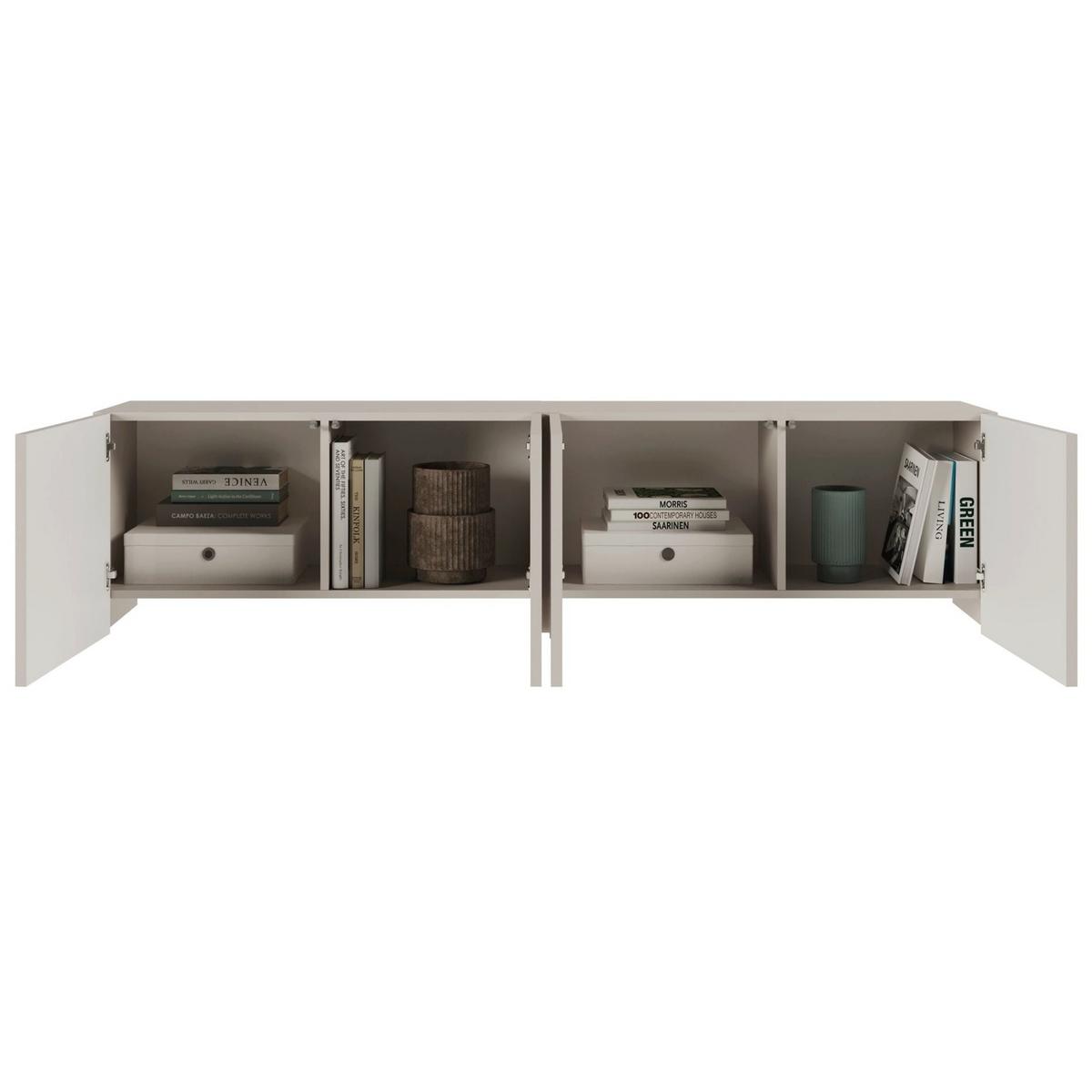 TV-LOWBOARD Arkadia Kaschmirgrau 150 cm - Taupe/Kaschmir, Holzwerkstoff (150/49/35cm) - Selsey