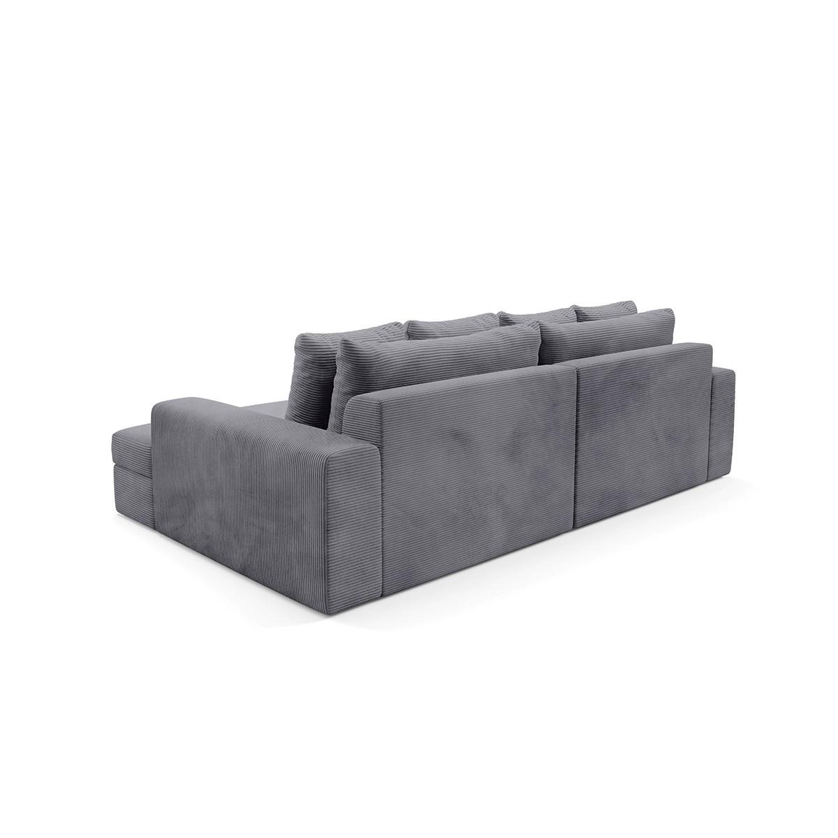 ECKSOFA Paola 3 Sitzplätze Hellgrau - Grau, Holz (272/167cm) - Petits-meubles