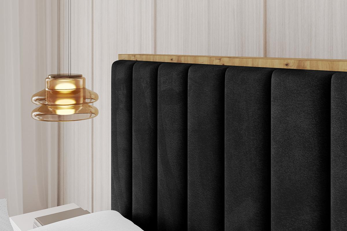POLSTERBETT mit Bettkasten und Lattenrost, Bett mit Matratze H3/H4 - ENZO4 180x200 Schwarz - Schwarz, Holzwerkstoff/Textil (180/200cm) - ALTDECOR